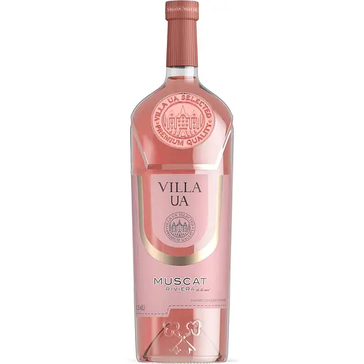 Вино Villa UA Мускат Рив'єра рожеве напівсолодке 1.5 л
