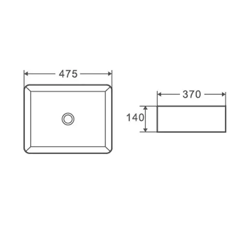 Раковина накладная Mixxus Premium Quadro-0101 (MP6487) - фото 2