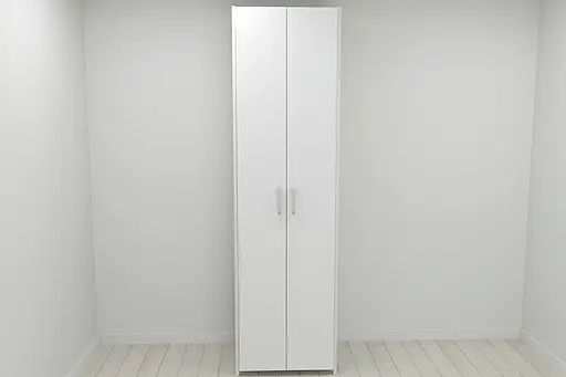 Шкаф Гардероб Уни секция 6 серии Конект Ferrum-decor 220x60x50см Белый металл ДСП Белый 16 мм (FRD-104579) - фото 3