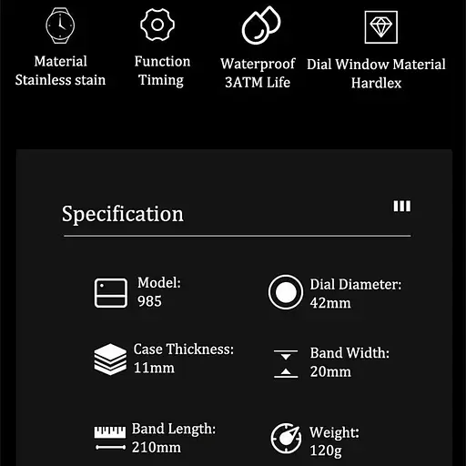 Годинник Poedagar Omega Blue - фото 5