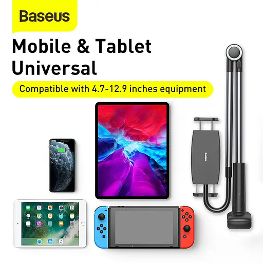 Тримач для мобiльного Baseus Otaku life rotary adjustment lazy holder Pro（Applicable for phone/ ipad) gray - фото 13