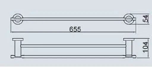 Тримач для рушника Gappo G1809 655 мм хром - фото 2