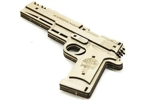 Дерев'яний конструктор Пістолет Магнум 22 деталі - фото 7