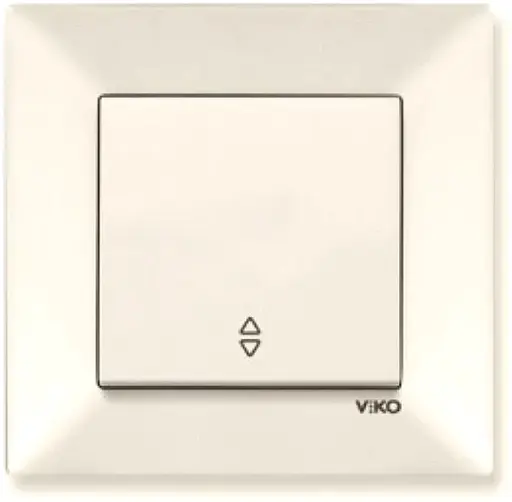 Вимикач 1-клавішний прохідний VIKO Meridian кремовий (90970204-WH)