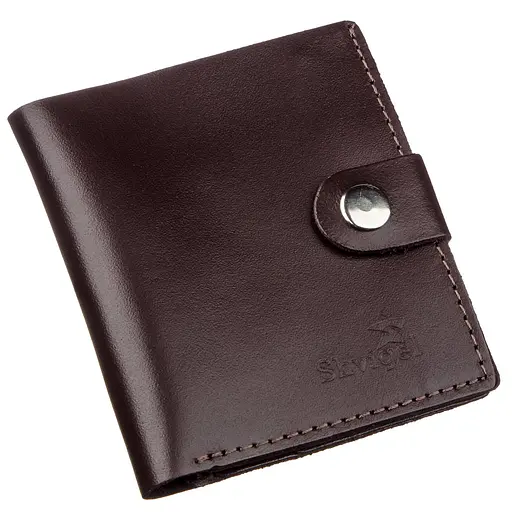 Мужской кожаный кошелек Shvigel 10х8.5х1 см acs0015044 - фото 1