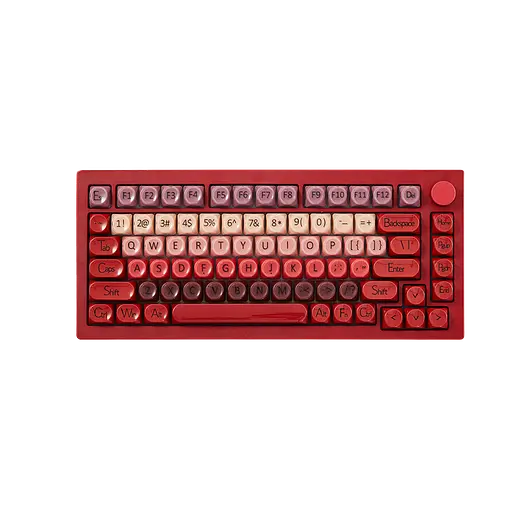 Игровая механическая проводная клавиатура Veekos K75 / Frost Pink Switch / Hot-Swap / Red - фото 1