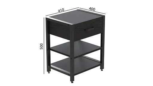 Тумба универсальная Вивьен 1/2 50x41x40 черный ДСП Сосна Кембра 16мм FRD-104126 - фото 5