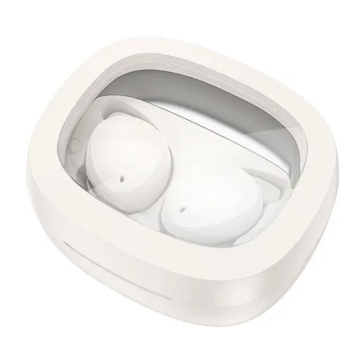 Навушники бездротові Hoco EW65 Shadow true wireless sleep BT headset Milky white білі - фото 2