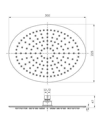 Верхний душ 300 мм Imprese S300225SS6, Хром - фото 2