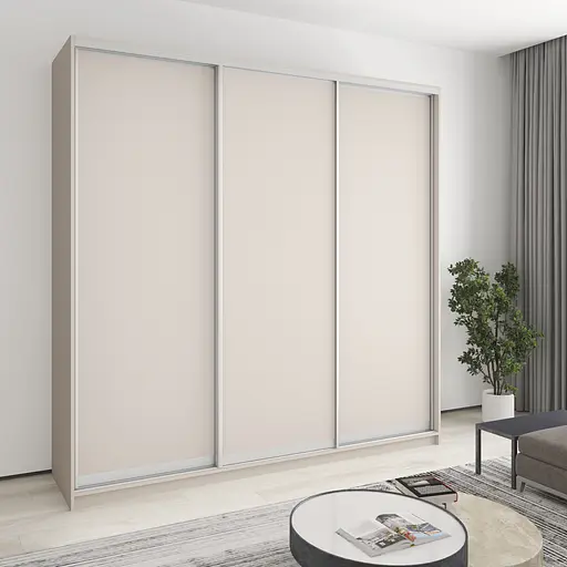 Шкаф-купе трехдверный MebelStar Уни AL 3ДСП 240x45x240 см Кашемир (MBS-1906)