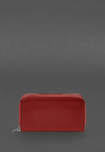 Кожаный клатч-купюрник 4.0 красный краст - фото 6