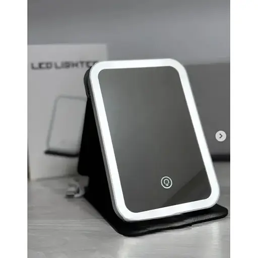 Акумуляторне дзеркало книга планшет 20х14 см у захисному чохлі із сенсорною LED-підсвіткою 3 режими освітлення - фото 1