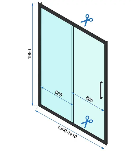 Душевая кабина Rea Rapid Slide 140x90 black пристенная REA-KPL-09887, Черный мато , Универсальная, прозрачная - фото 6