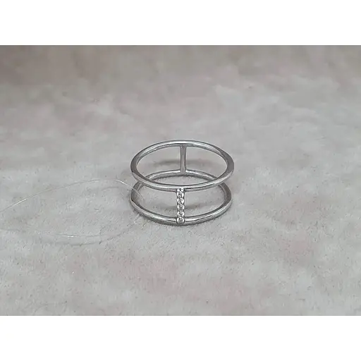 Срібне кільце Qvaliz з фіанітами. 901-01008 17 - фото 5