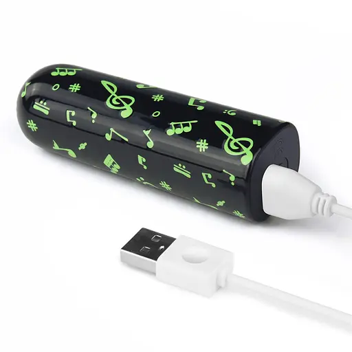 Вибратор для клитора Lovetoy Music Massager Glow In The Dark 8.5 см черный - фото 8