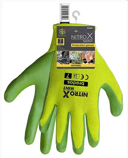 Рукавички захисні Bradas NITROX MINT нітрил розмір 6 RWNM6 - фото 2