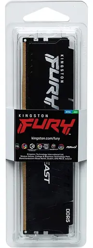 Модуль памяти DDR5 32 ГБ/6000 Kingston Fury Beast Black (KF560C36BBE-32) - фото 4