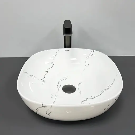 Умивальник VBI Bergamo S marmo накладний VBI-012502, Мармур - фото 1