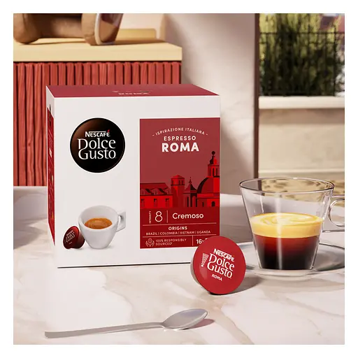 Уцінка. Кава в капсулах NESCAFE Dolce Gusto Espresso Roma 99.2 г (16 шт. по 6.2 г) - фото 9