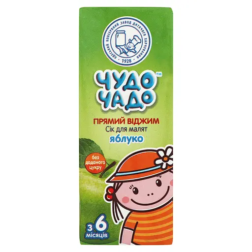 Упаковка соку Чудо-чадо Яблуко 3.6 л (200 мл x 18 шт.) - фото 2