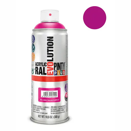 Краска аэрозоль акриловая Evolution Ral 4006 Фиолетовый 400 мл PINTYPLUS - фото 1
