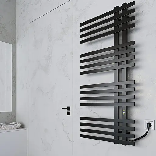 Електрична рушникосушарка Kosser Браш1200x600 EL ДБ03EL, Чорний матовий, Ліве - фото 3