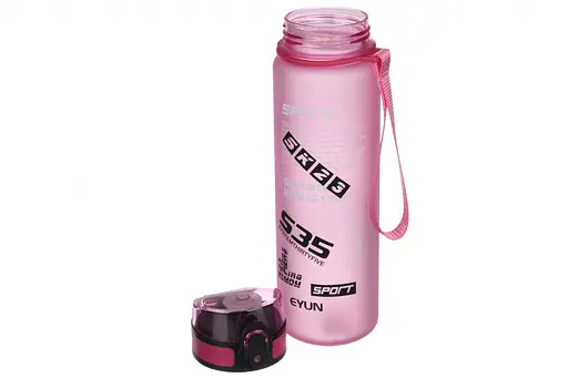 Пляшка для води спортивна Laprida Soft-touch 650 мл рожева (67-3783) - фото 2