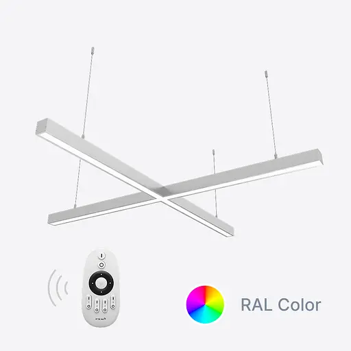 Керований світлодіодний світильник X-LED 80ВТ x-подібний (хрест) ral (855*855*43) LSNKr-80dc - фото 1