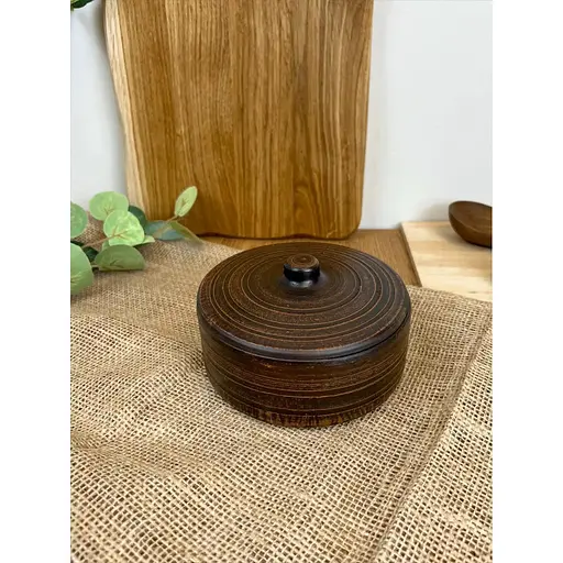 Банка для хранения 0.5 литра керамическая (глиняная) гладкая