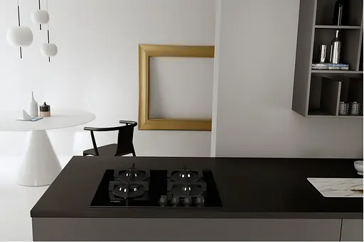 Варочная поверхность газовая на стекле Whirlpool 60 см чугун черный - фото 5