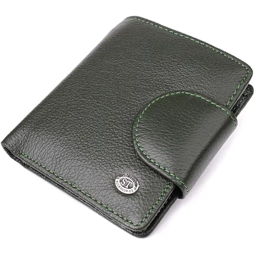 Вертикальний жіночий гаманець із натуральної шкіри ST Leather 9.5х11х2 см acs0029645 - фото 1