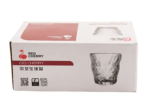 Набор рюмок из стекла Red Cherry рельефная поверхность 50 мл 6 шт 5225BC - фото 4