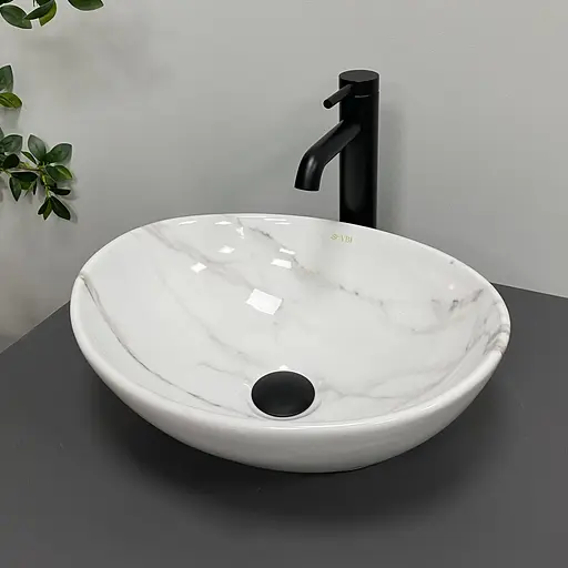 Умивальник VBI Parma calcatta glossy накладний VBI-011024, Мармур - фото 2