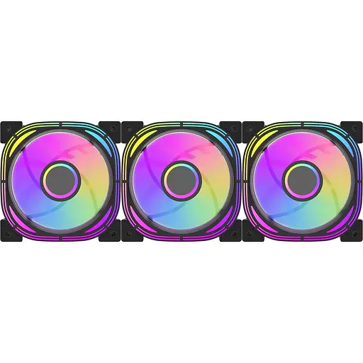 Комплект вентиляторів Darkflash INF24 3 in 1 Black (INF24 3IN1(PWM) black) - фото 1