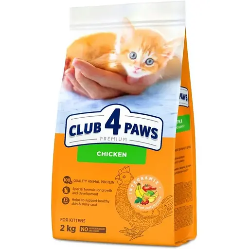 Сухой корм Club 4 Paw Premium для котят Курица 2 кг - фото 1