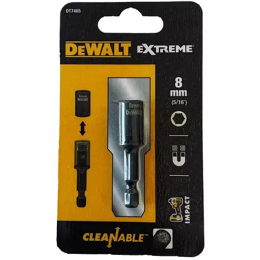 Головка торцевая DeWalt Extreme Impact магнитная, съемная 1/4" х 8 мм (DT7465) - фото 2