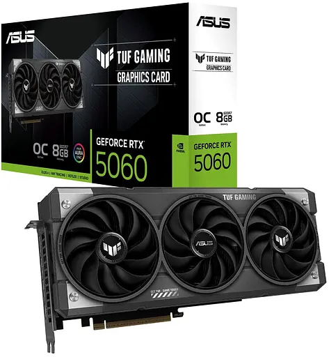 Відеокарта ASUS RTX 5060 8GB TUF Gaming OC Edition (TUF-RTX5060-O8G-GAMING) (GDDR7, 128 bit, PCI-E v5.0 x16) - фото 10