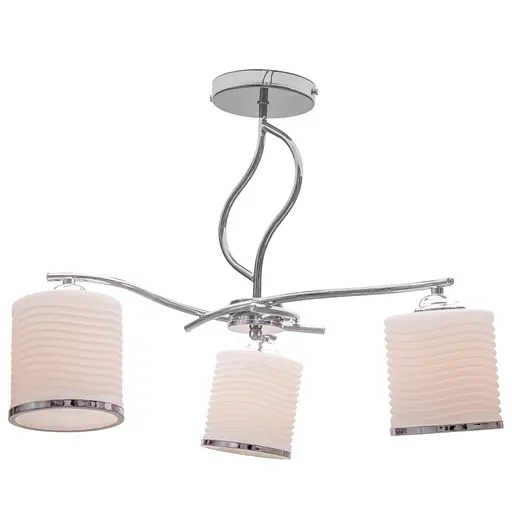 Люстра стельова Brille в спальню E27 60W CH+WH (LK-590C/3) - фото 2