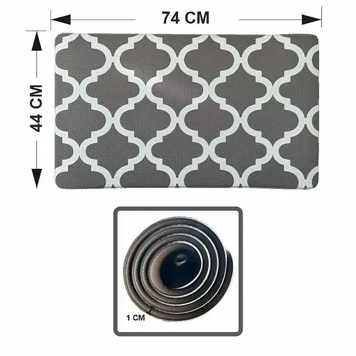 Килимки кухонні набір Lovely Svi 2 шт: 44x74 x1 см та 44 x74 x1см Сірий - фото 2