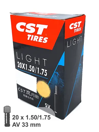 Камера велосипедна CST Light 20x1.5/1.75 AV 33 мм (G0001346) - фото 3