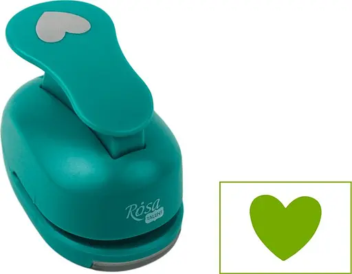 Фигурный дырокол Сердце 3,8см Rosa Talent - фото 1