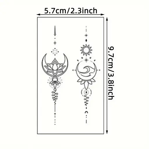 Набор детских часов тату Черные мини №2 black-tattoo-mini-set-2-3, 30 штук по 9,5*5,5 см - фото 8