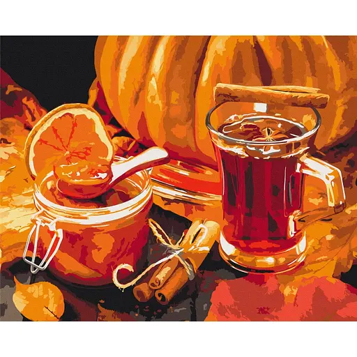 Картина за номерами Осінній чай Brushme 40x50 см кольорова 000277274