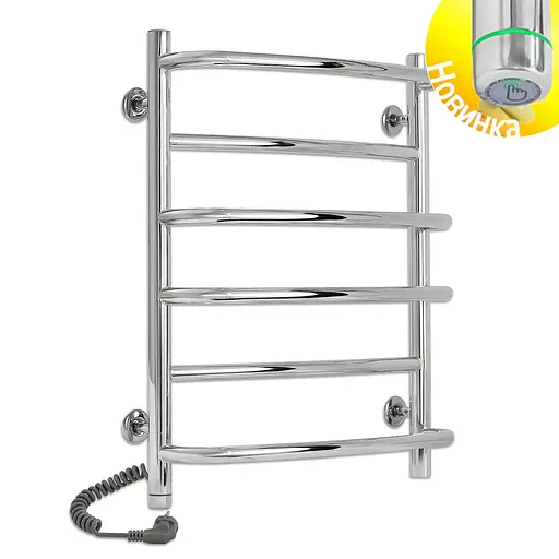 Электрический полотенцесушитель Laris Евромикс П6 450x600 Э сенсор S3 левый 73207676, Хром, Левое, Электронный - фото 2