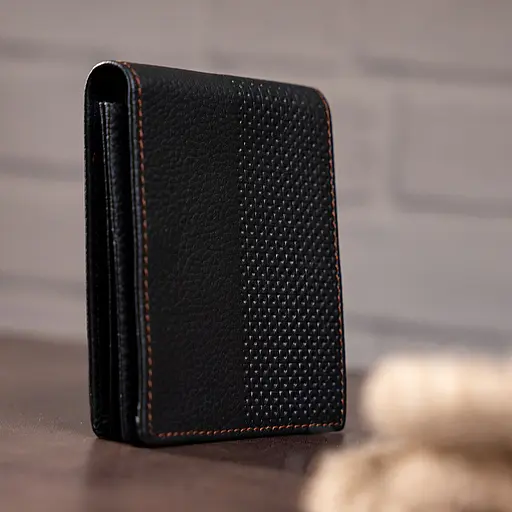 Мужской кожаный кошелек Vintage 9.5х11 см acs0015348 - фото 7