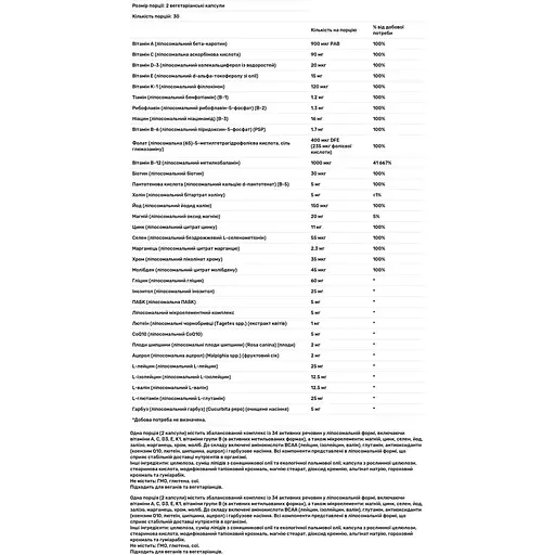 Мультивітаміни чоловічі Solaray Men's Liposomal Multivitamin ліпосомальні 60 капсул - фото 3