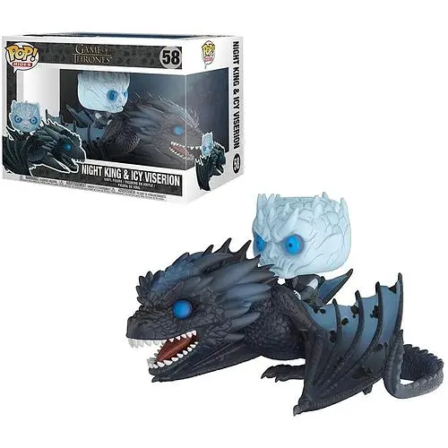 Фигурка Funko Pop Король ночи и Ледяной Висерион Game of Thrones Night King and Icy Viserion 12см GT NK 58 - фото 1