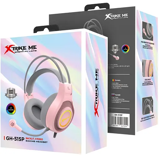 Навушники Xtrike ME GH-515 Pink/Grey (GH-515P) - фото 7