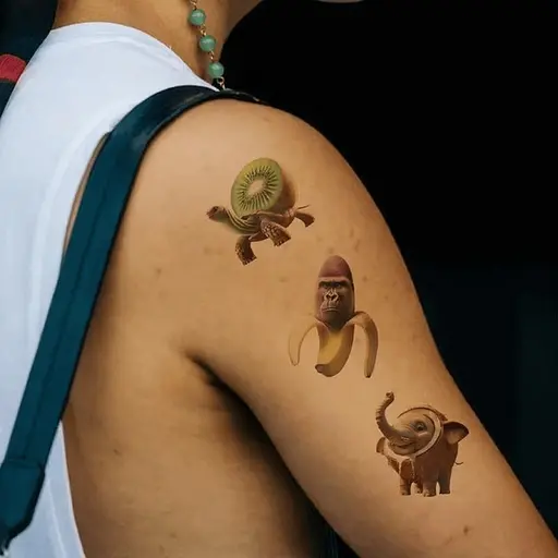 Детские временные тату "Итальянский брейнрот" Fresh Tattoo Italian-brainrot-tattoo-1, 12х7 см - фото 3