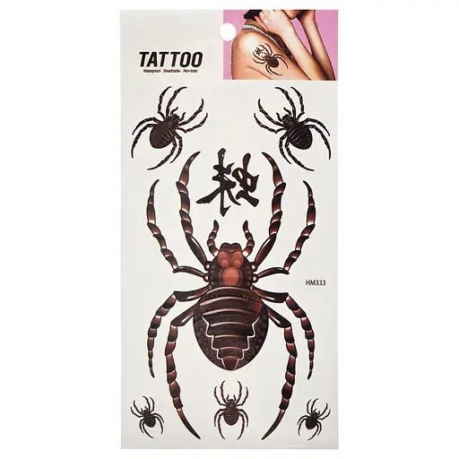 Временная татуировка "Пауки Tattoo" Bambi 1020-HM333 - фото 1